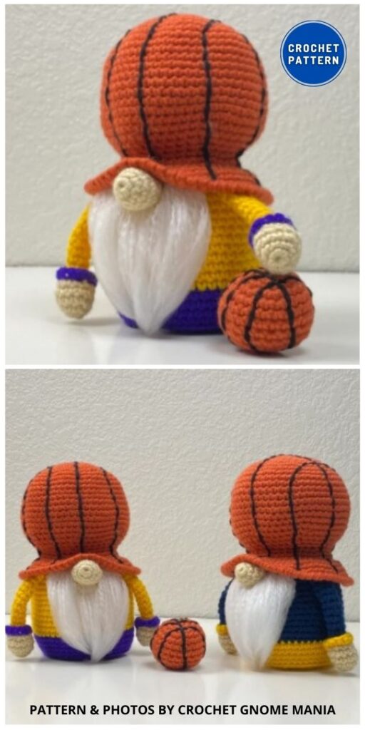 Sport Basketball Hat Gnome Amigurumi - 6 Adorable Crochet Sports Gnome Patterns