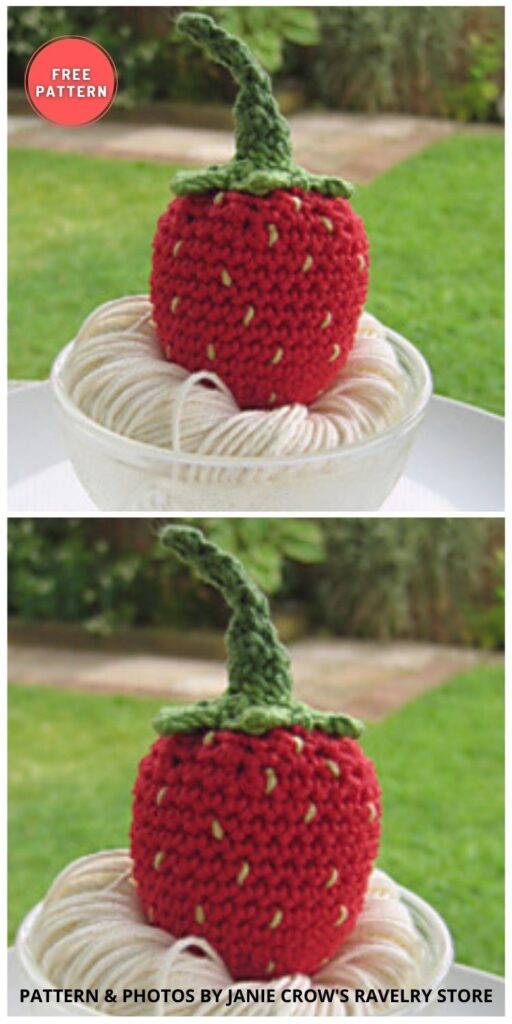 Strawberry Charm - 6 Free Crochet Amigurumi Strawberry Patterns