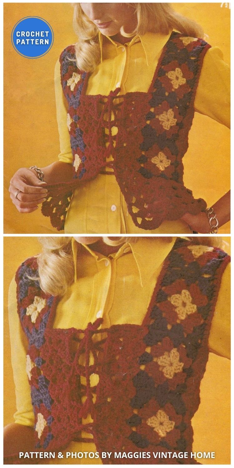 Waistcoat Laced Front Festival - 8 Best Crochet Waistcoat Patterns For Women