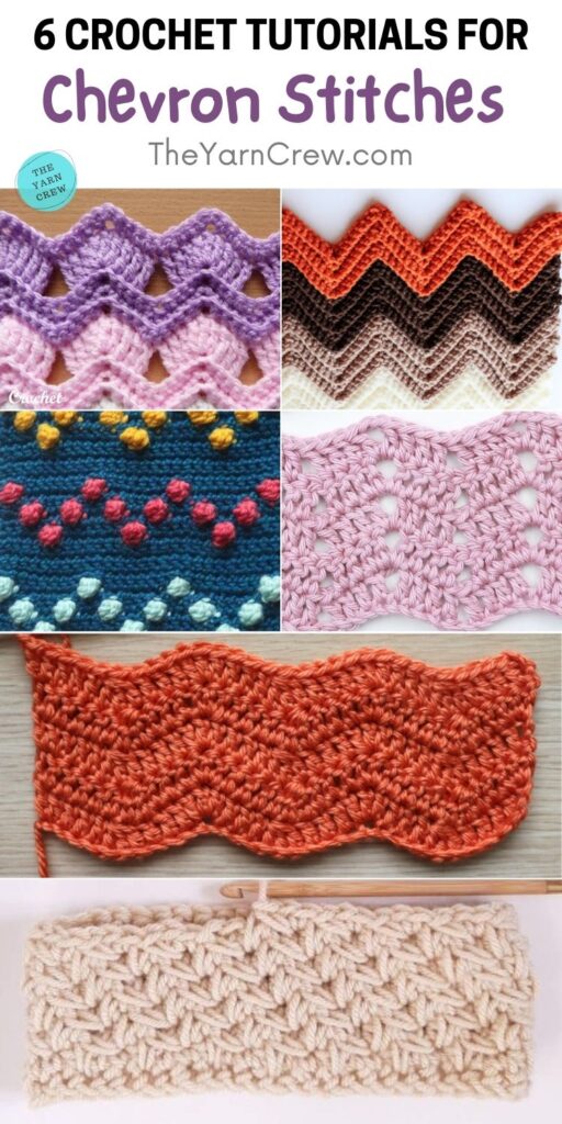 6 Crochet Tutorials For Chevron Stitches PIN 2