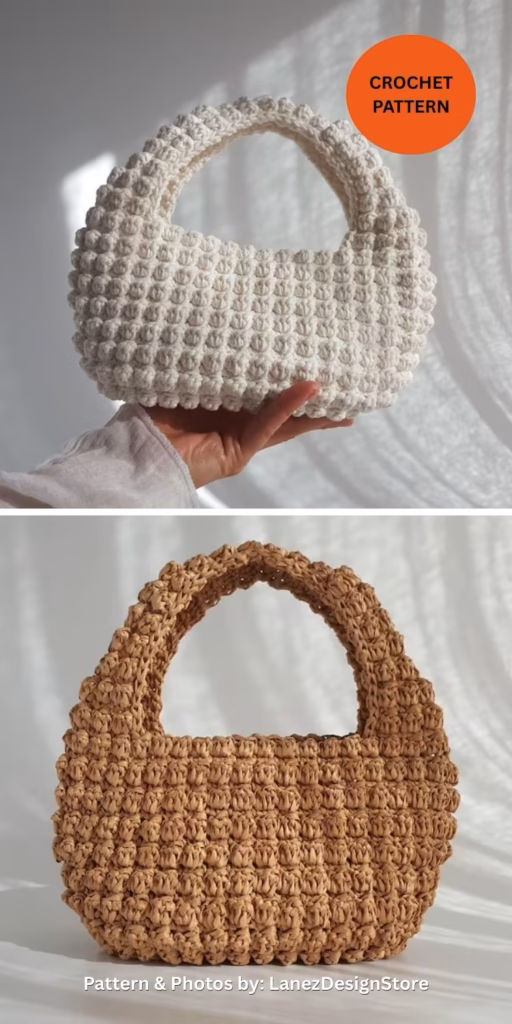 Aida Cotton Hobo Bag - 7 Mother's Day Crochet Purse Patterns
