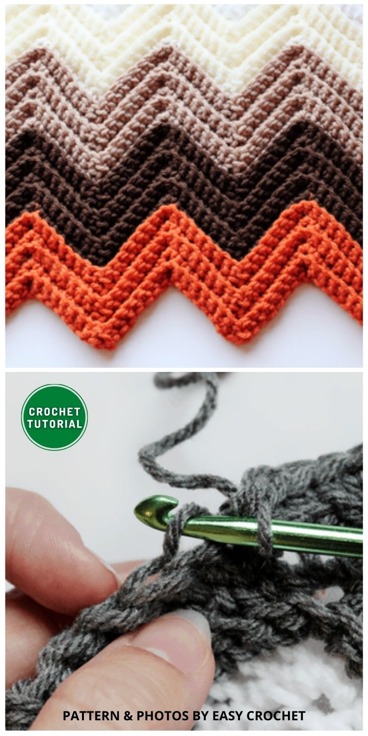 Chevron Crochet Blanket - 6 Crochet Chevron Stitch Tutorials For Beginners