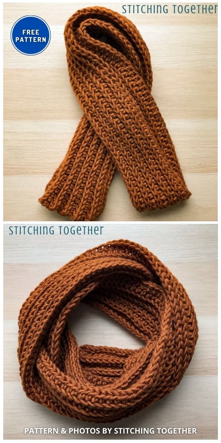 Entirely Easy Men’s Scarf - 8 Free Crochet Men's Scarf Patterns For Father's Day