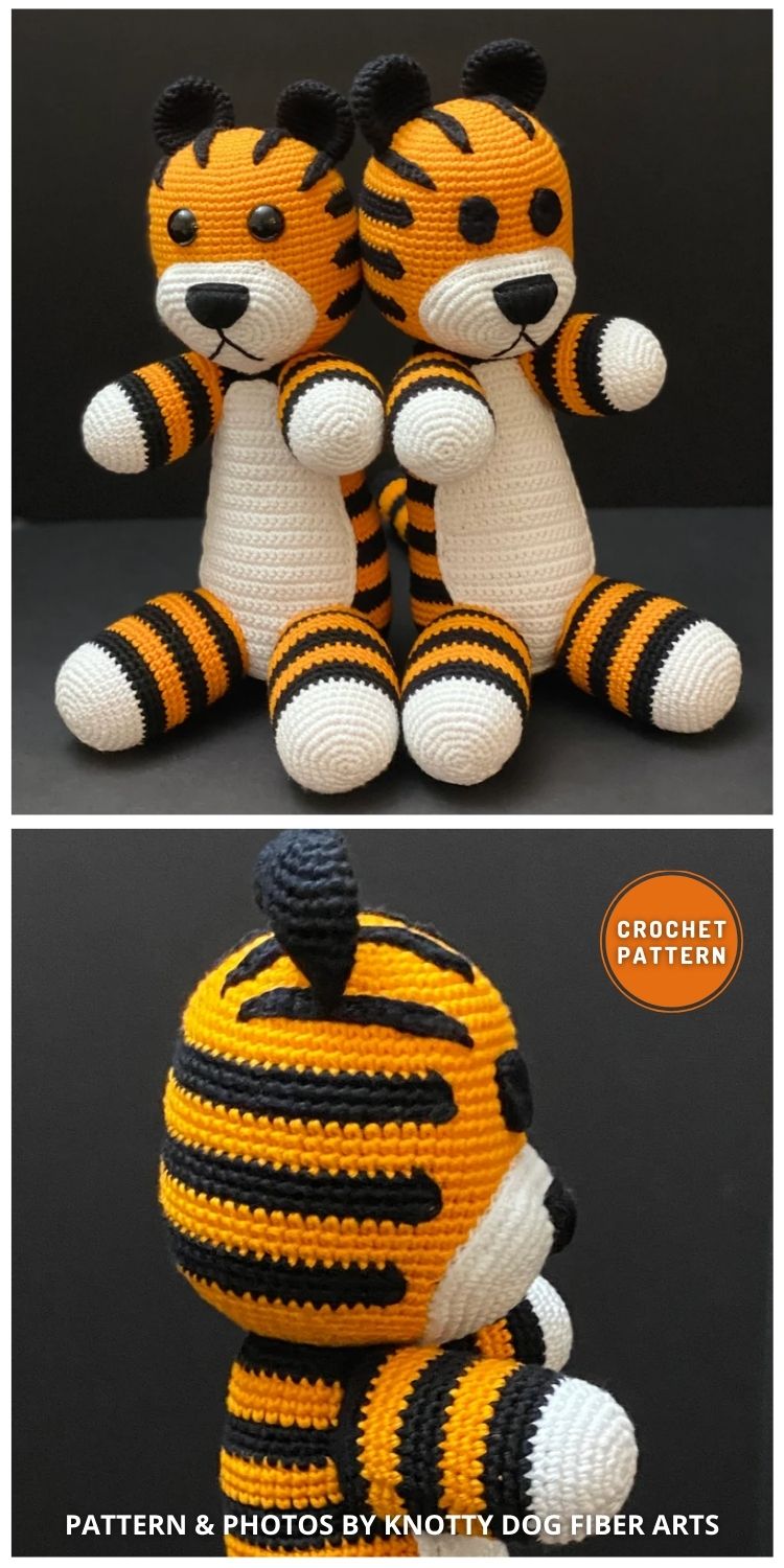 Hobbes Crochet Pattern Tiger Friend - 6 Crochet Amigurumi Tiger Toy Patterns Ideas