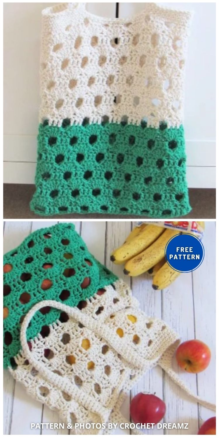 2 Hour Market Bag - 8 Free Best Reusable Market Bag Crochet Patterns