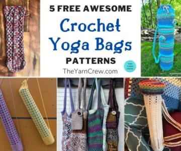 5 Free Awesome Yoga Bag Crochet Patterns FB POSTER