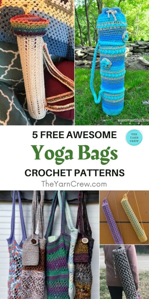 5 Free Awesome Yoga Bag Crochet Patterns PIN 1