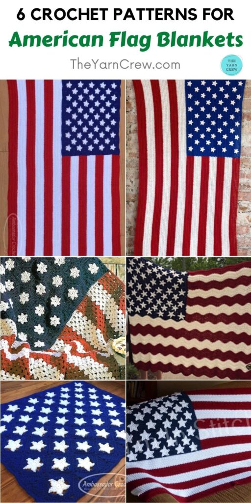 6 Crochet Patterns For American Flag Blankets PIN 2