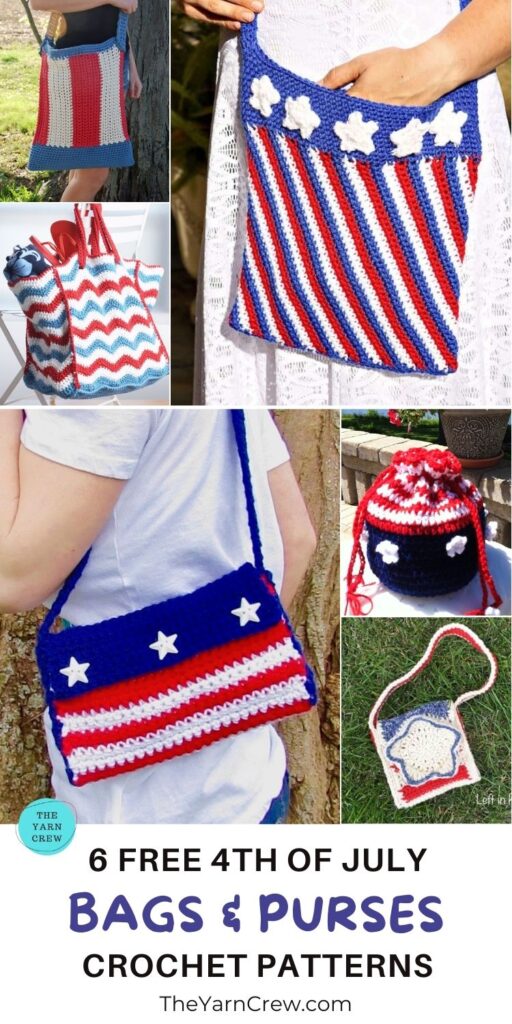 6 Free 4th Of July Bag & Purse Crochet Patterns PIN 3