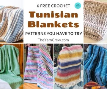 6 Free Crochet Tunisian Blanket Patterns You Have To Try FB POSTER
