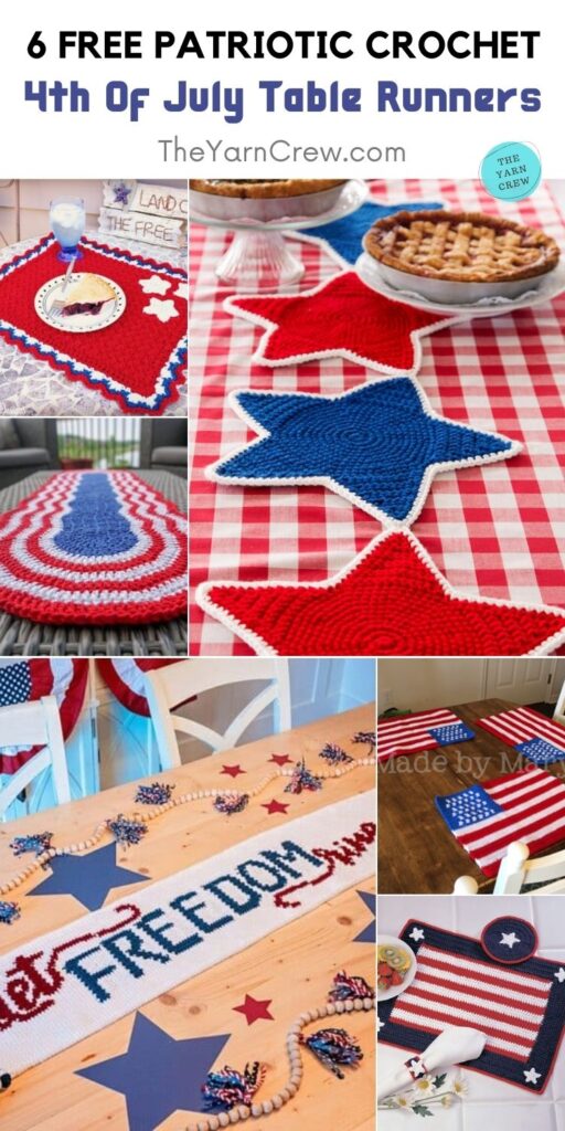6 Free Patriotic Crochet 4th Of July Table Runners PIN 2