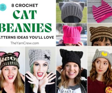8 Crochet Cat Beanie Patterns Ideas You'll Love FB POSTER