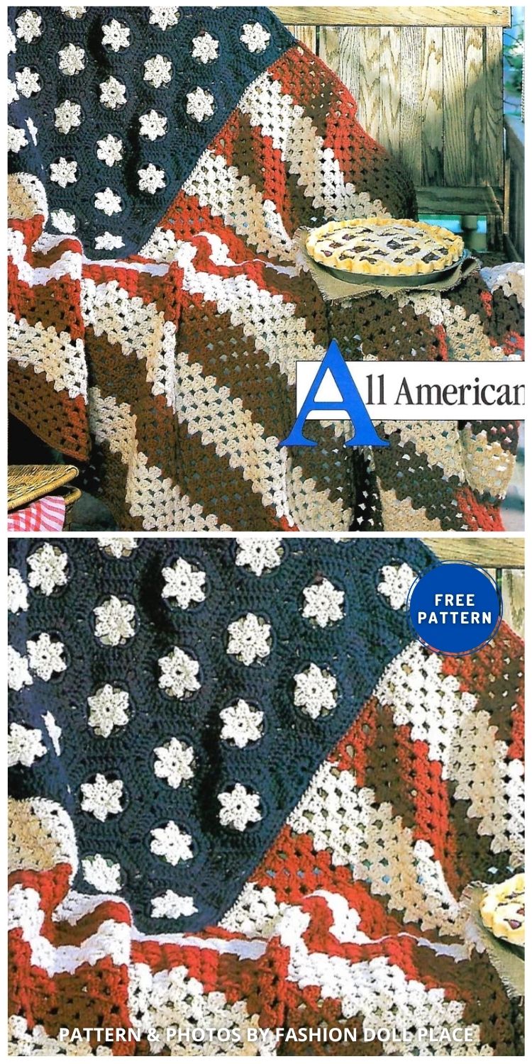 American Flag Blanket Crochet Pattern - 6 Crochet American Flag Blanket Patterns For 4th Of July
