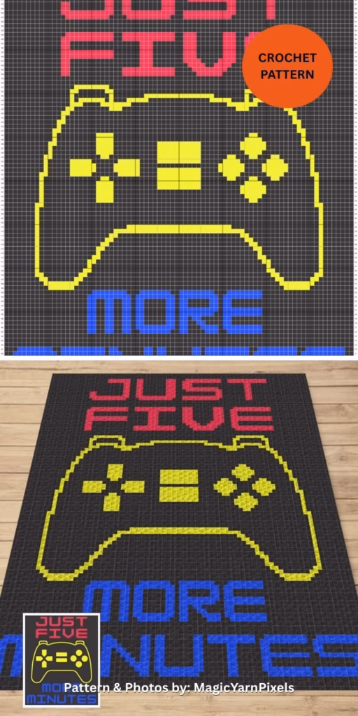 Gamer Blanket Crochet Pattern - 6 C2C Crochet Father's Day Blanket Patterns