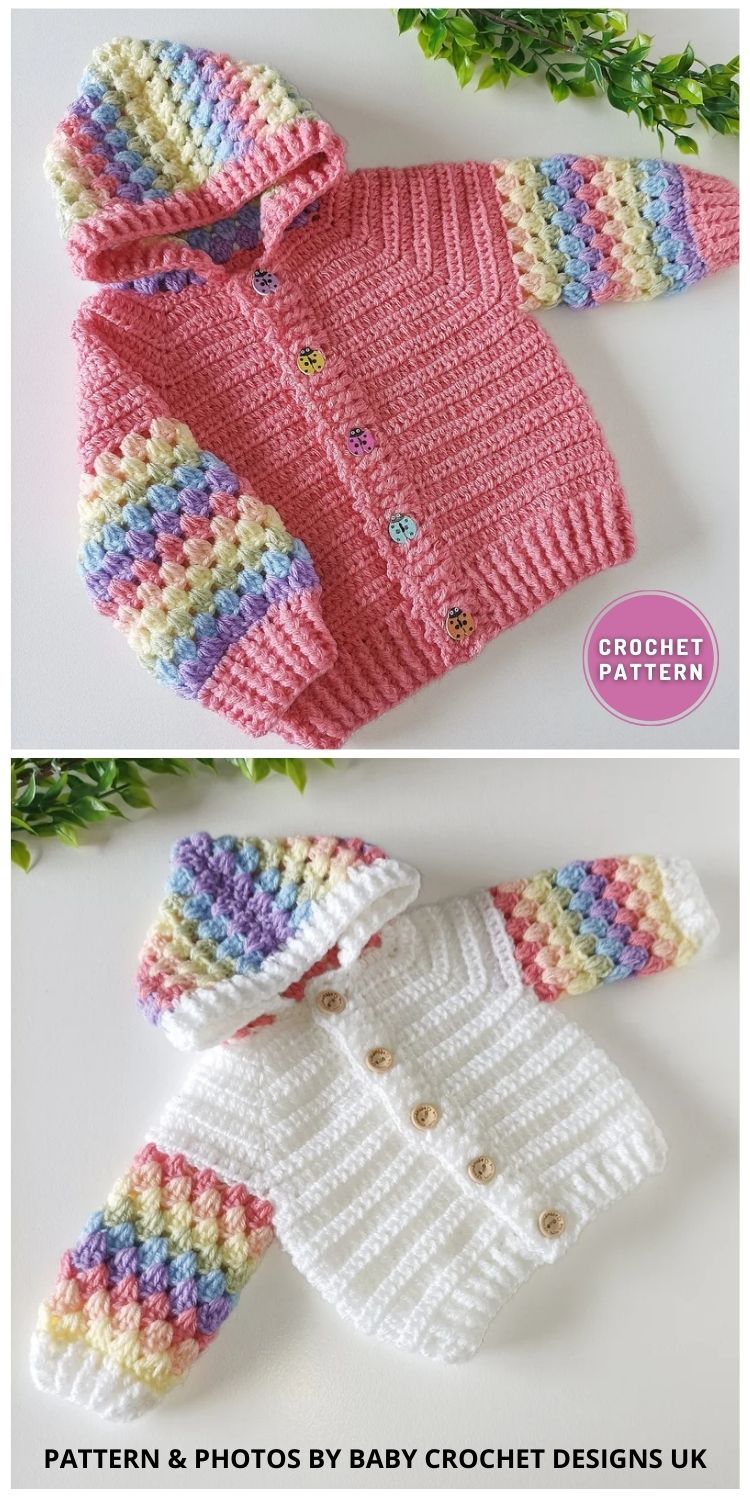 Granny Splash Hoodie Crochet Pattern - 6 Adorable Crochet Baby And Toddler Hoodie Patterns To Make