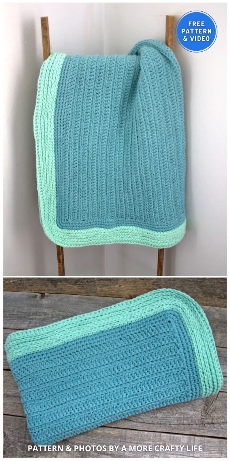 Lagoon Crochet Baby Blanket - 8 Free Crochet Blue Baby Blanket Patterns For Your Baby