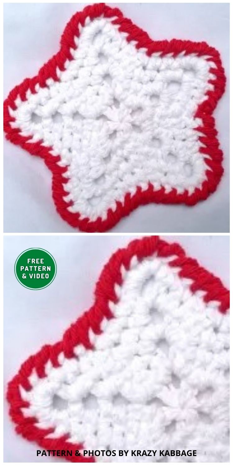 Star Coaster - 6 Free Crochet 4th of July Coaster Patterns