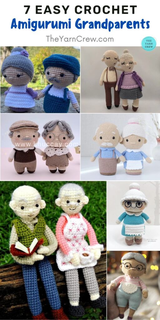 7 Easy Crochet Amigurumi Grandparents PIN 2