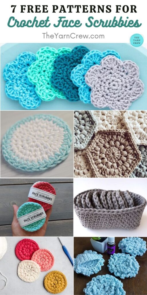 7 Quick And Free Crochet Face Scrubbies PIN 2