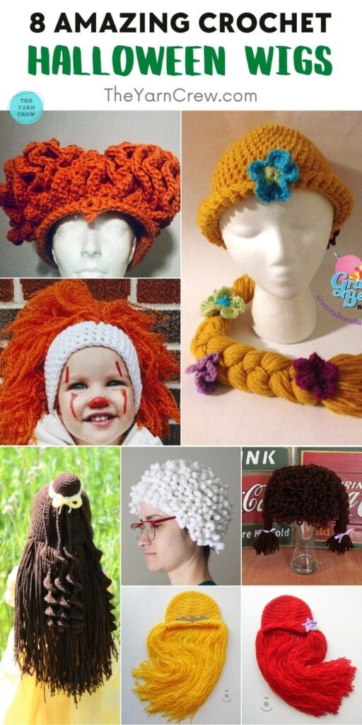 8 Amazing Crochet Halloween Wigs PIN 2