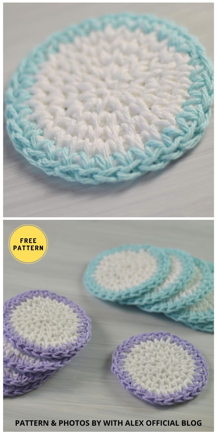 Pretty Crochet Facial Round - 7 Quick And Free Crochet Face Scrubbie Patterns