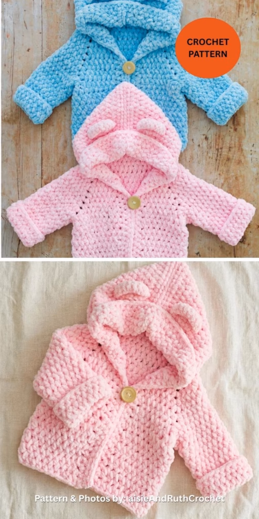 Snuggle Bear Kids Hoodie Pattern - 6 Adorable Crochet Baby And Toddler Hoodie Patterns To Make