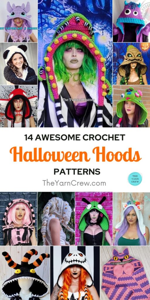 14 Awesome Crochet Halloween Hood Patterns PIN 1