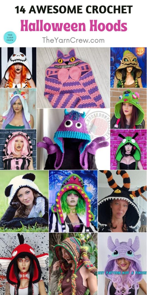 14 Awesome Crochet Halloween Hoods PIN 2