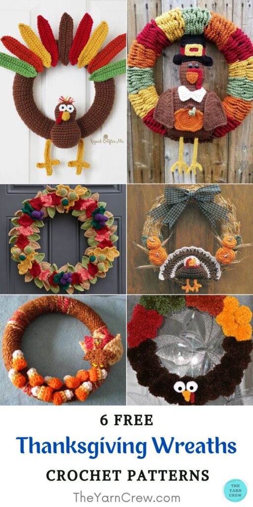 6 Free Thanksgiving Wreath Crochet Patterns PIN 3