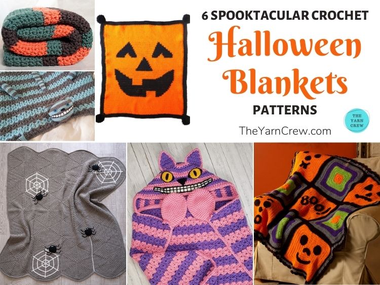6 Spooktacular Crochet Halloween Blanket Patterns FB POSTER