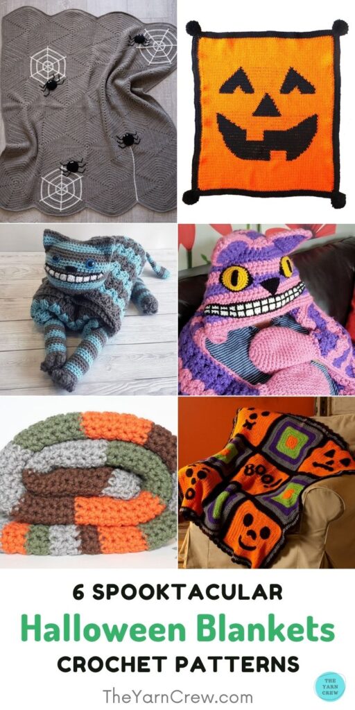 6 Spooktacular Halloween Blanket Crochet Patterns PIN 3