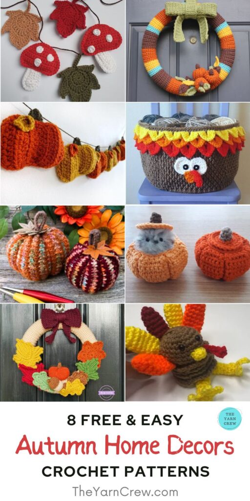 8 Free & Easy Autumn Home Decor Crochet Patterns PIN 3