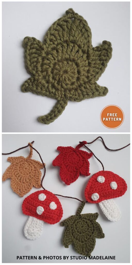 Autumn Garland - 8 Free & Easy Crochet Autumn Home Decor Patterns