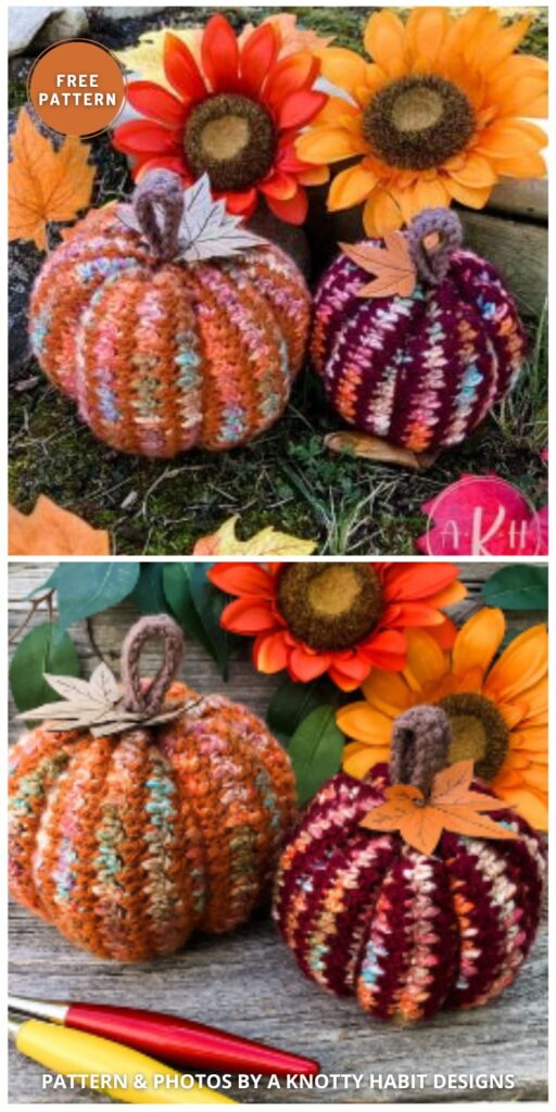 Autumn Harvest Pumpkin - 8 Free & Easy Crochet Autumn Home Decor Patterns
