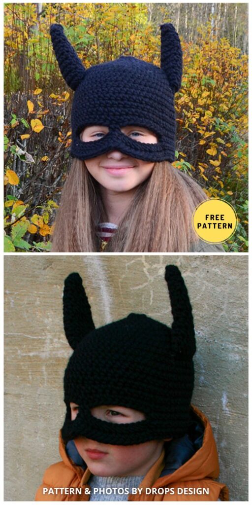 Bat Hat - 8 Crochet Halloween Mask Patterns For Parties
