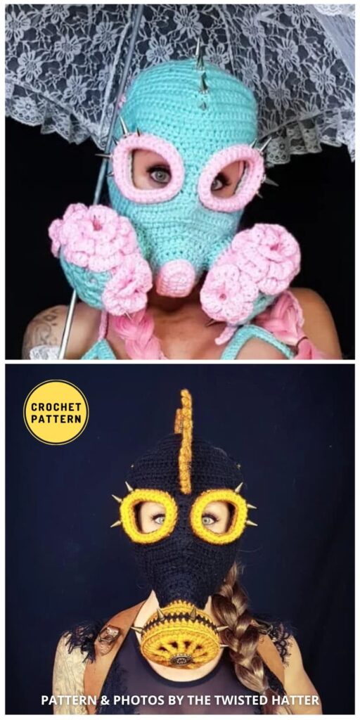 Gas Mask Gone Twisted Cochet Pattern - 8 Crochet Halloween Mask Patterns For Parties