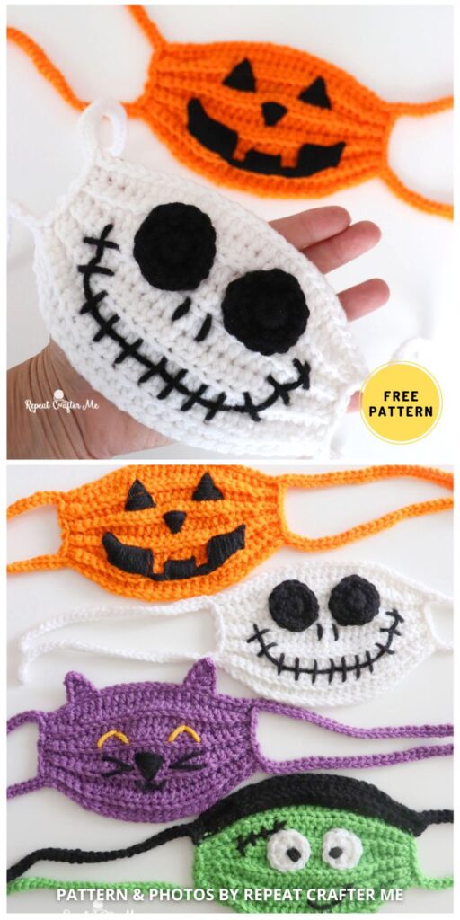 Halloween Crochet Face Masks - 8 Crochet Halloween Mask Patterns For Parties