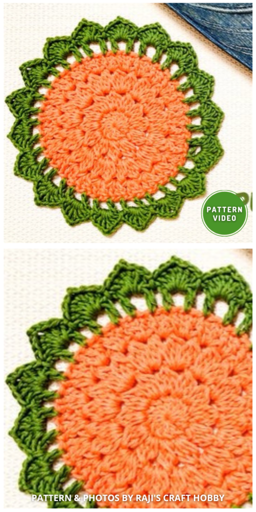 Pumpkin Spice Doily Potholder - 8 Free Spooky Halloween Party Decor Crochet Patterns