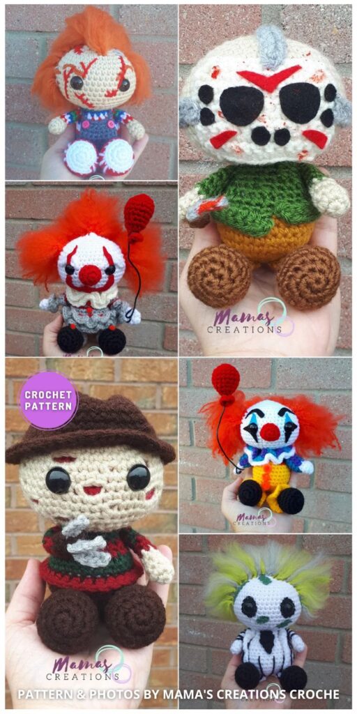 Tiny Slashers Amigurumi Doll - 9 Crochet Halloween Amigurumi Doll Patterns Ideas