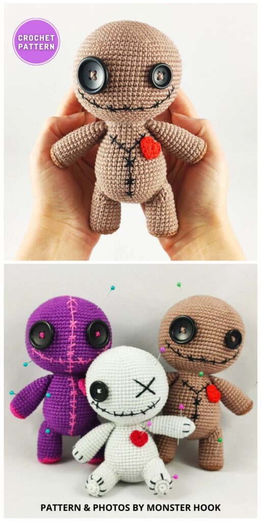 Voodoo Doll - 9 Crochet Halloween Amigurumi Doll Patterns Ideas