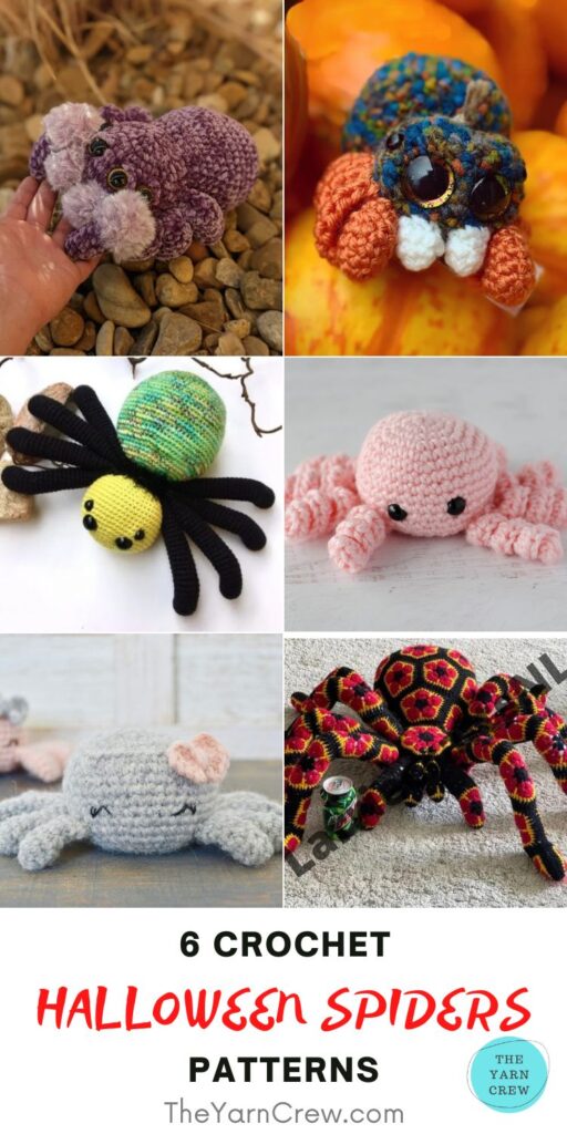 6 Crochet Halloween Spider Patterns PIN 3