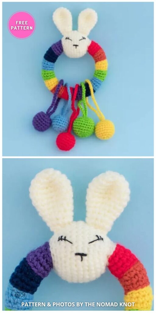 Bunny Rattle - 8 Free Crochet Animal Baby Rattle Patterns