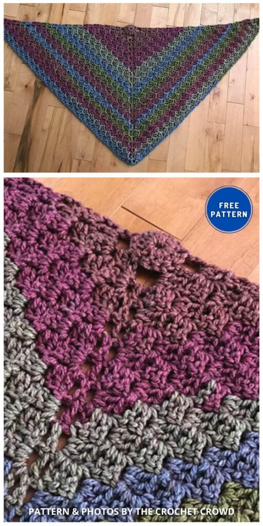 Crochet C2C Top Down Shawl Pattern - 8 Free Warm C2C Shawl Crochet Patterns