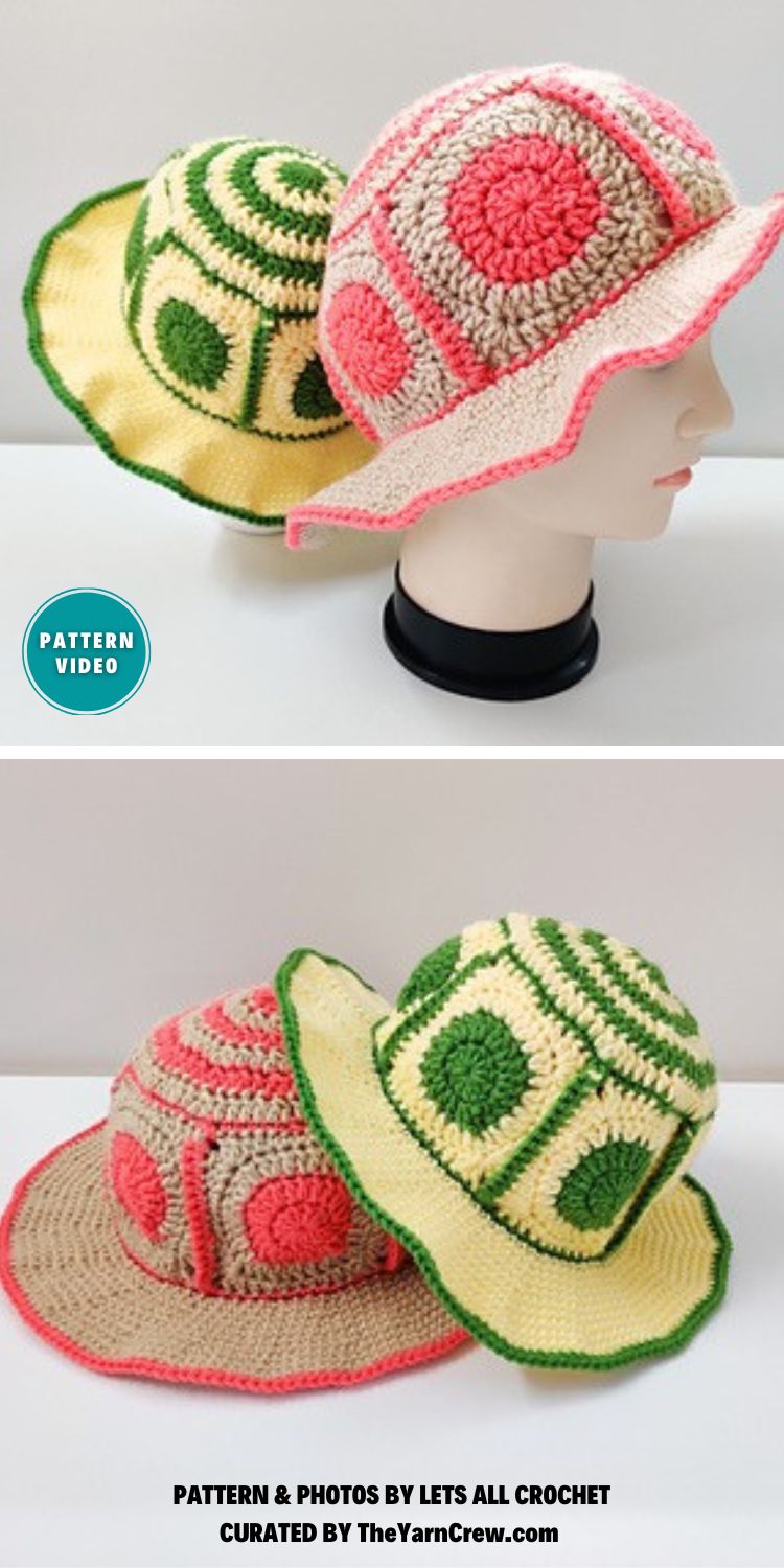 9 Free Crochet Granny Square Bucket Hat Patterns The Yarn Crew