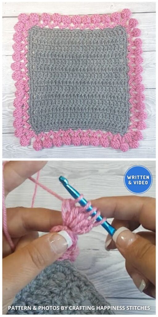 Pom Pom Border - 8 Crochet Easy Borders For Blanket Tutorials