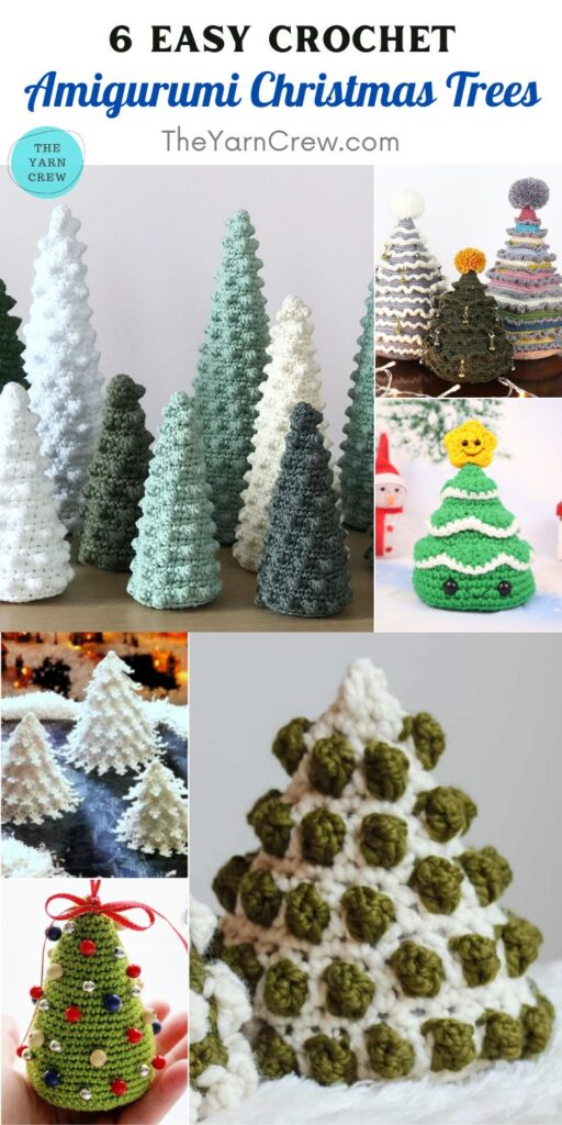6 Easy Crochet Amigurumi Christmas Trees PIN 2