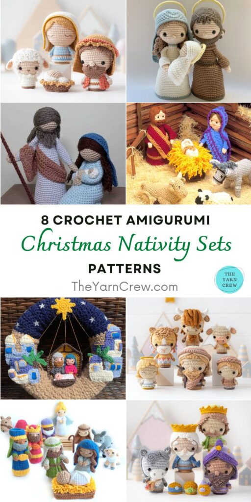 8 Crochet Amigurumi Christmas Nativity Set Patterns PIN 1