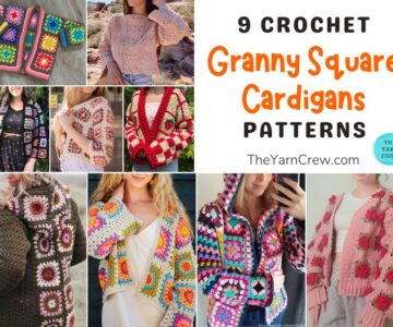 9 Crochet Granny Square Cardigan Patterns FB POSTER
