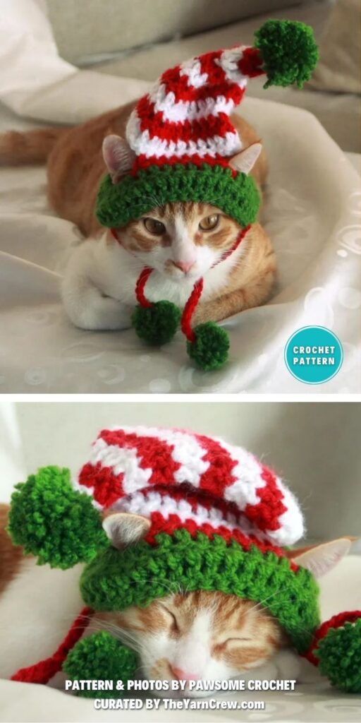 Cat Elf Hat Pattern - 6 Fabulous Crochet Christmas Costumes For Cats