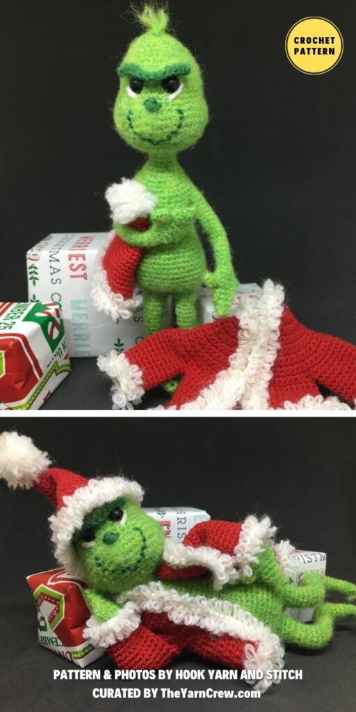 Christmas Grinch Inspired Amigurumi - 8 Festive Crochet Christmas Grinch Patterns To Make